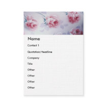 Textiles Beautiful Pink Roses business cards by CustomCards Textiles Beautiful Pink Roses business cards