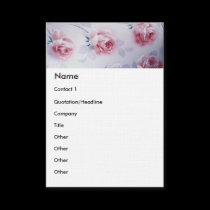 Textiles Beautiful Pink Roses business cards