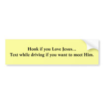 Texting Bumper Sticker