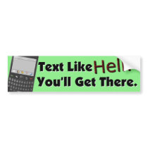 Texting Bumper Sticker