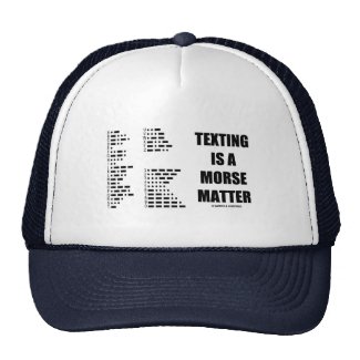 Texting Is A Morse Matter (Morse Code) Hats