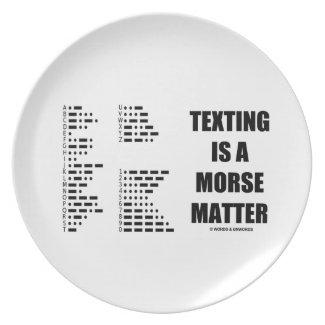 Texting Is A Morse Matter (Morse Code) Party Plate