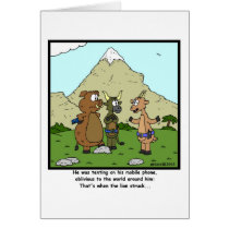 Texting is dangerous Cartoon Card