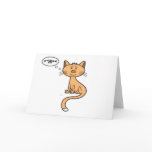 Texting Kitty - Blank Greeting Card