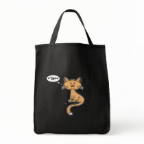 Texting Kitty - Grocery Tote Tote Bags