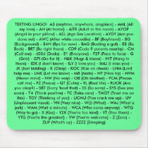 TEXTING LINGO!  A3 (anytime, anywhere, anyplace... mousepads