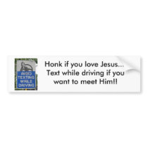 Texting loves Jesus! Bumper Sticker