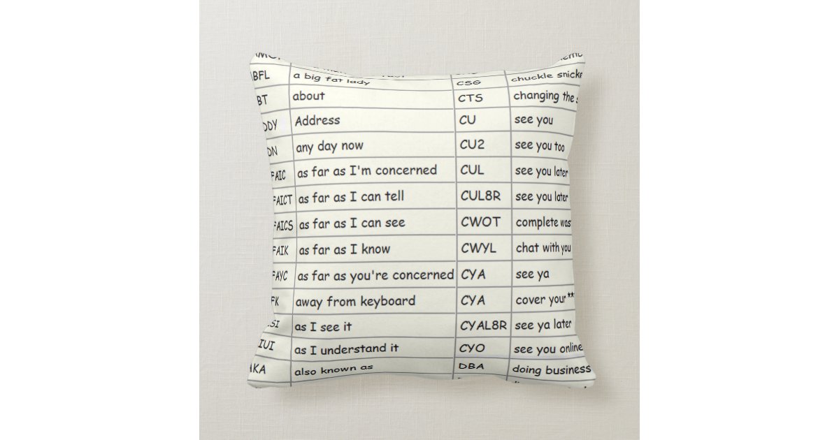 Texting Pillow Zazzle