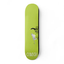 texting. riding. skateboard.