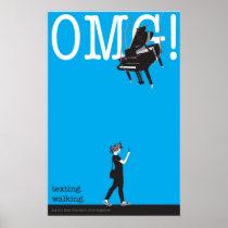 texting. walking. posters