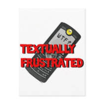 Textually Frustrated postcards