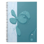 textura elegante con la flor brillante libro de apuntes con espiral