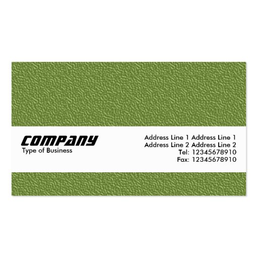 Texture Band - Green Embossed Texture Business Card (front side)