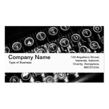 Texture Band V2 - Vintage Typewriter Business Card