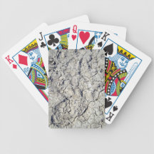 Texture of dry cracked soil bicycle card deck