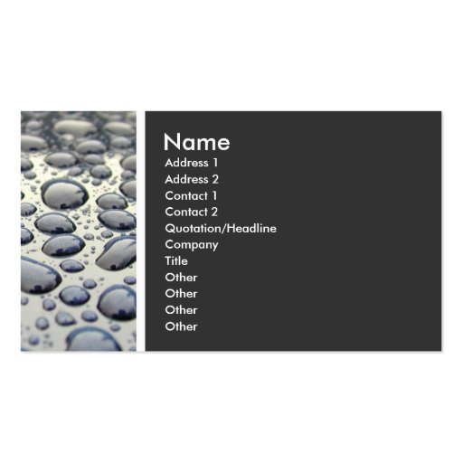 Texture Tone (Car Hood) Business Cards (front side)
