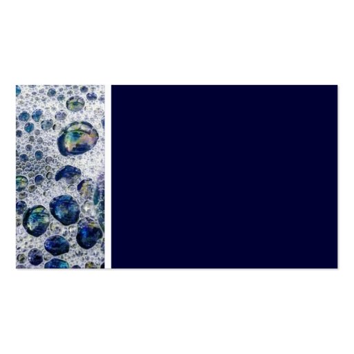 Texture Tone (Soap Suds) - Navy Blue Business Card Templates (back side)