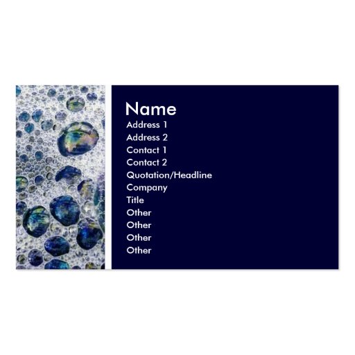 Texture Tone (Soap Suds) Navy Blue DoubleSided Standard Business