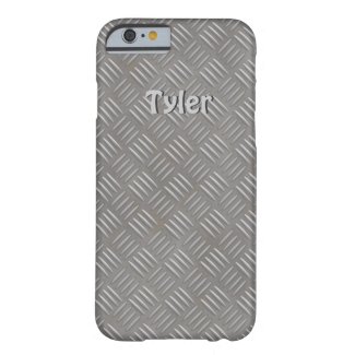 Textured Aluminum Look Faux Metal iphone Case Name