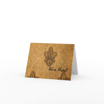 Textured Classic Fleur-de-Lis Design Card