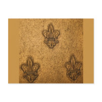 Textured French Fleur de Lis Postcard