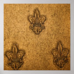Textured French Fleur de Lis Print