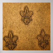 Textured French Fleur de Lis Print