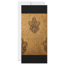 Textured French Fleur de Lis Full Color Rack Card