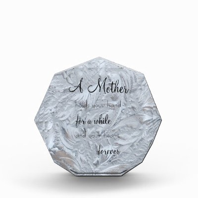Textured Glass Custom MOTHER Acrylic Award