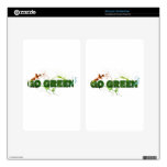 Textured go green kindle fire decal