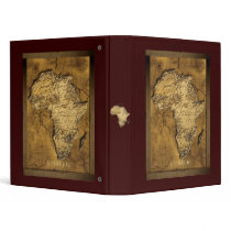 Textured MAP OF AFRICA Binder