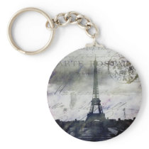 Textured Paris in Lavender Key Chain