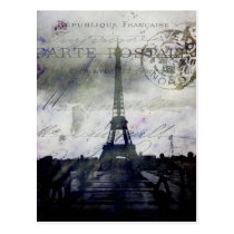 Textured Paris in Lavender Post Card