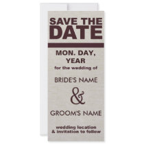 Textured Save the Date Invitation