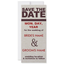 Textured Save the Date Invitation