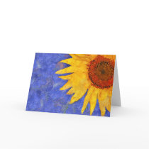 Textured Sunflower Greeting Greeting Cards