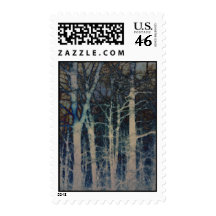 Textured Winter Abstact Postage