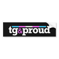 Tg&proud Black Bumper Sticker bumper stickers