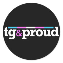 Tg&proud Round Black Sticker