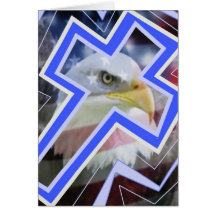 Th Cross and the American Symbols Card