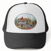 Thached Vintage Country Cottage Painting Hats
