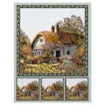 Thached Vintage Country Cottage Painting letterhead