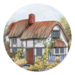Thached Vintage Country Cottage Painting Sticker