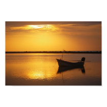 Thai Boat at Sunrise Posters
