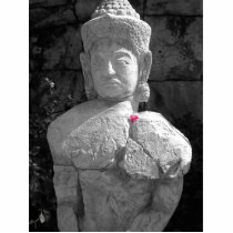 Thai Buddha with Pink Flower photo sculptures