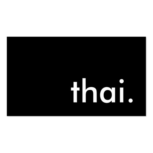 thai. business card template