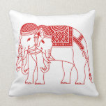 Thai Erawan White Elephant Pillow