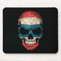 Thai Flag Skull on Black Mouse Pads