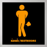 THAI FOOD CAN BE SPICY ⚠ Funny Sign : Restrooms ⚠ posters