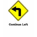 thai-left-sharp-curve-warning, Continue Left t-shirts